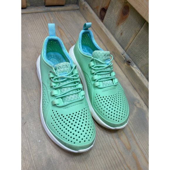Crocs LiteRide Pacer Mint Green Athletic Sneakers J1 - Picture 2 of 6